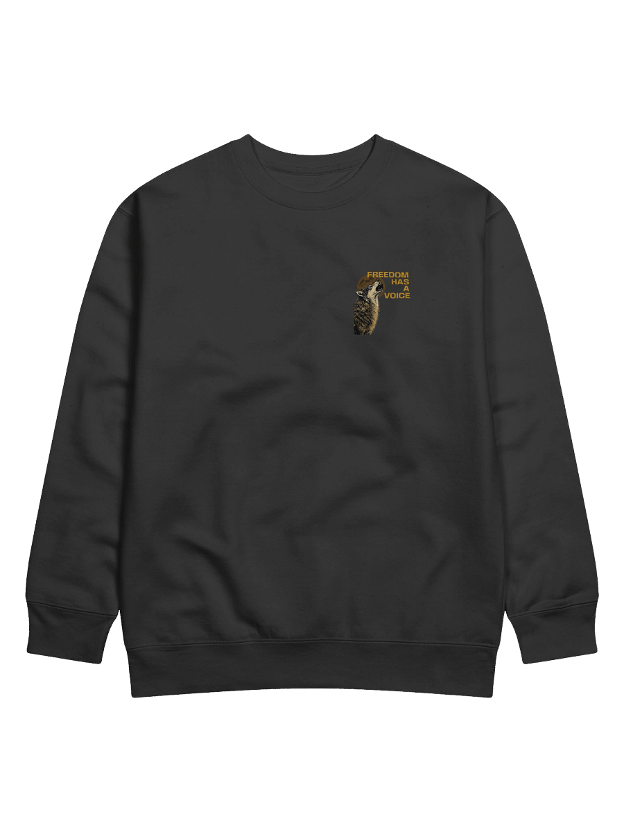 Freedom Has A Voice Howling Wolf - Premium Unisex Sweatshirt (Cotton Heritage – Modern Fit) product image (1)