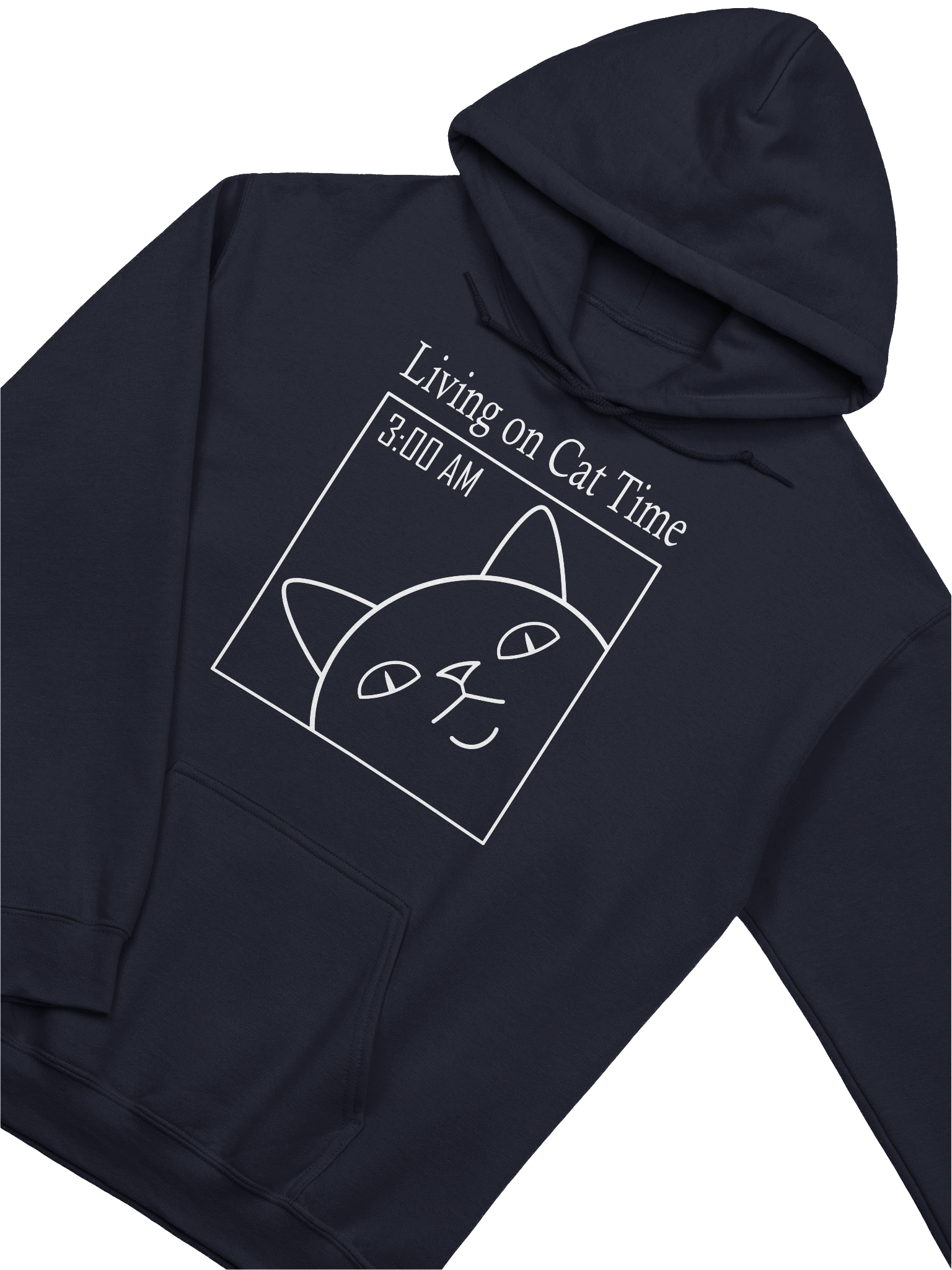 Living on Cat Time - Unisex Adult Hoodie product image (6)
