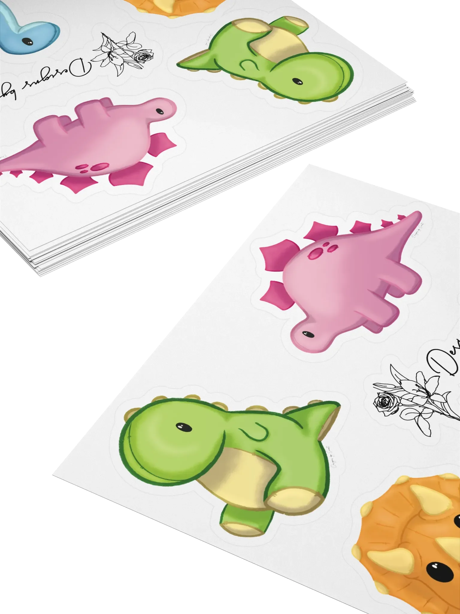 Cozy Dino Plushie Sticker Set product image (4)