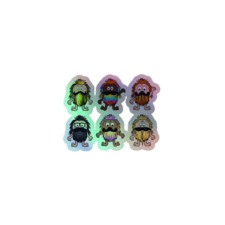 Holo Beardlings Stickers product image (1)