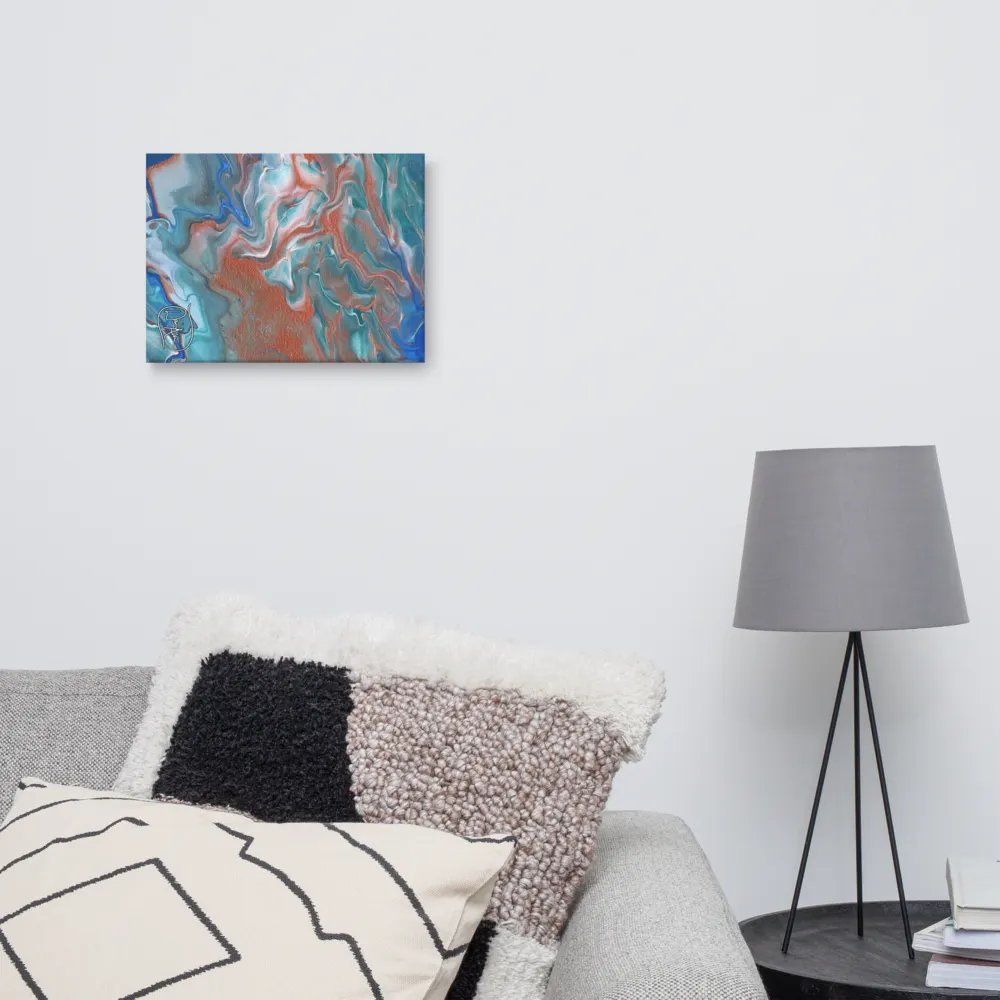 Metallic Orange Fluid Acrylic Canvas product image (11)