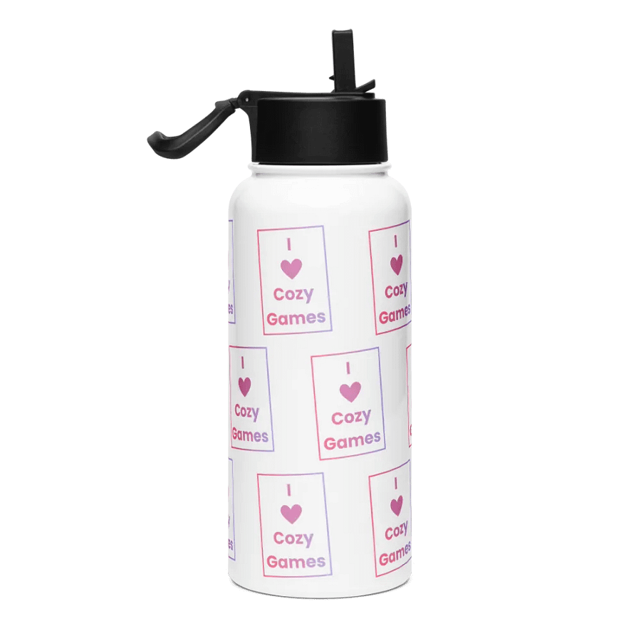I Love Cozy Games Stainless Steel Water Bottle product image (4)