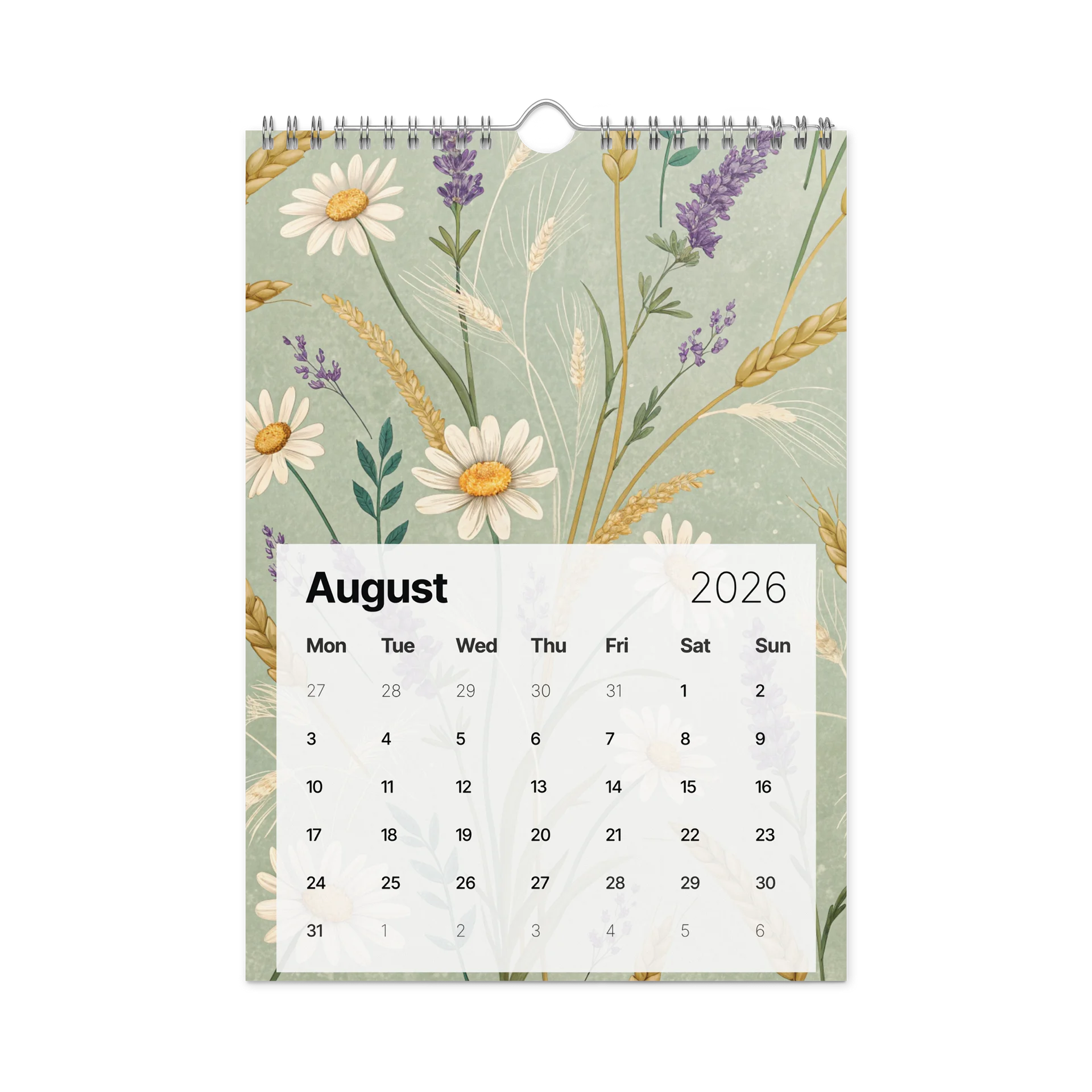 Seasons in Bloom – Floral Patterned Wall Calendar 2026 product image (2)