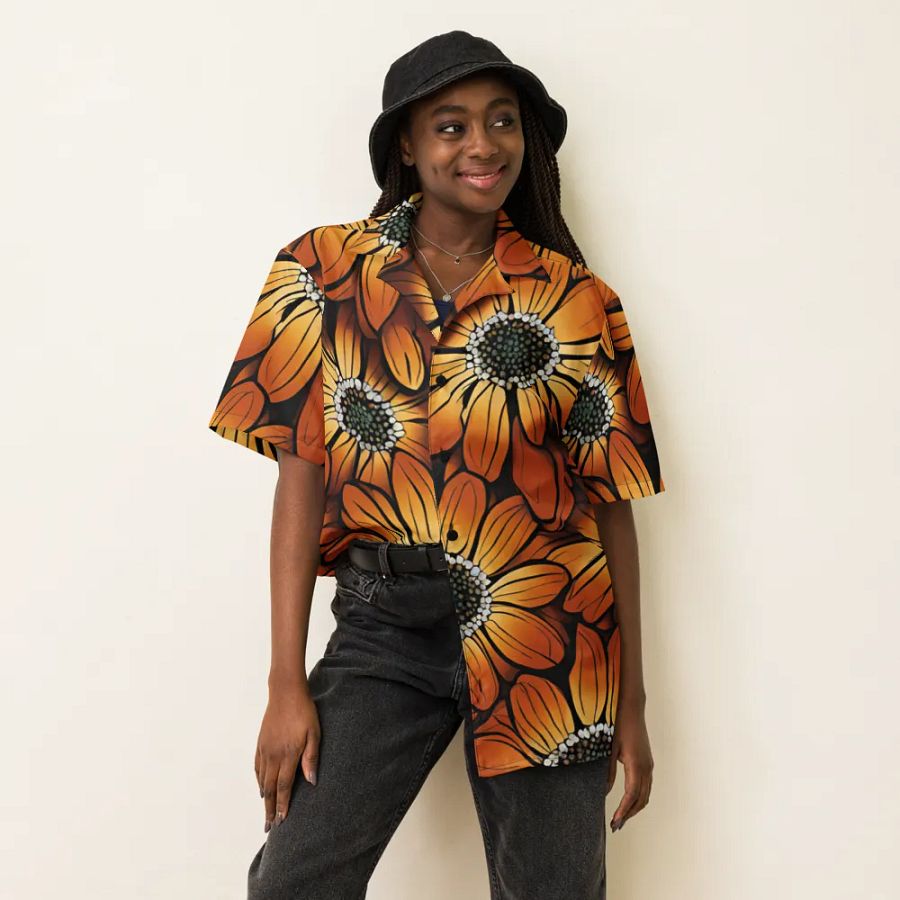 Sunset Blooms Hawaiian Shirt product image (6)