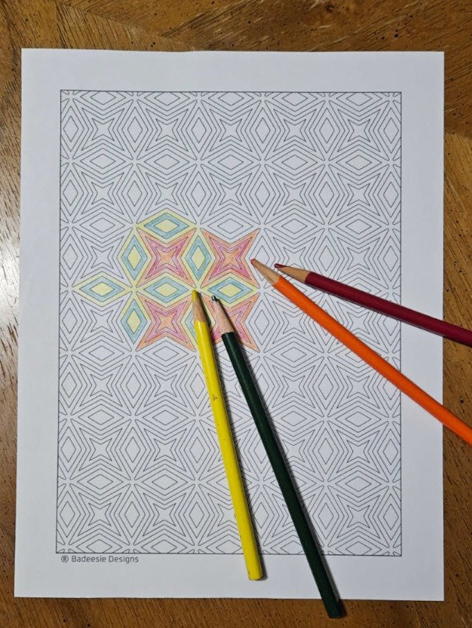 Stars and Rhombuses Coloring Page product image (2)