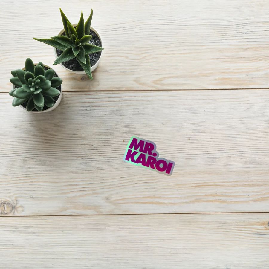 Mr. Karoi Pink Logo Holographic Sticker product image (10)