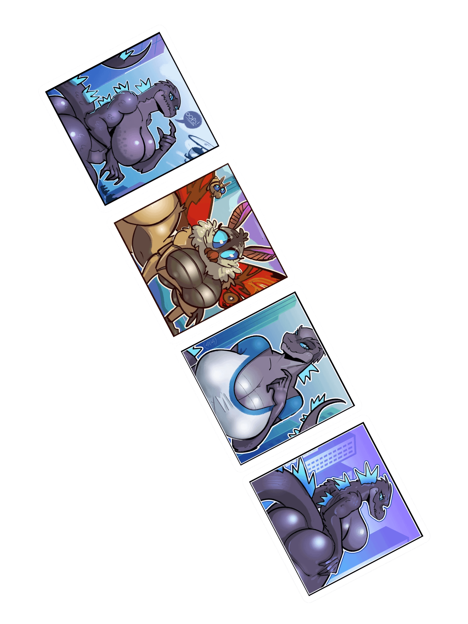 Sexy Kaiju Stickers 01 product image (2)
