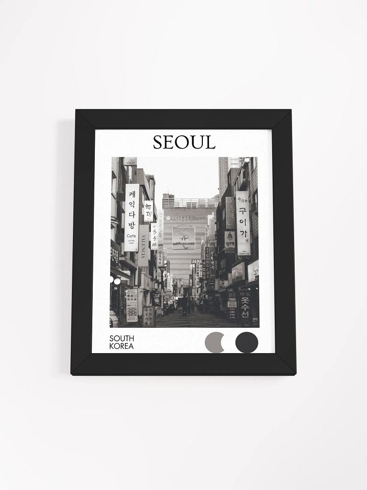 Streets of Seoul I - Black & White / Framed product image (1)