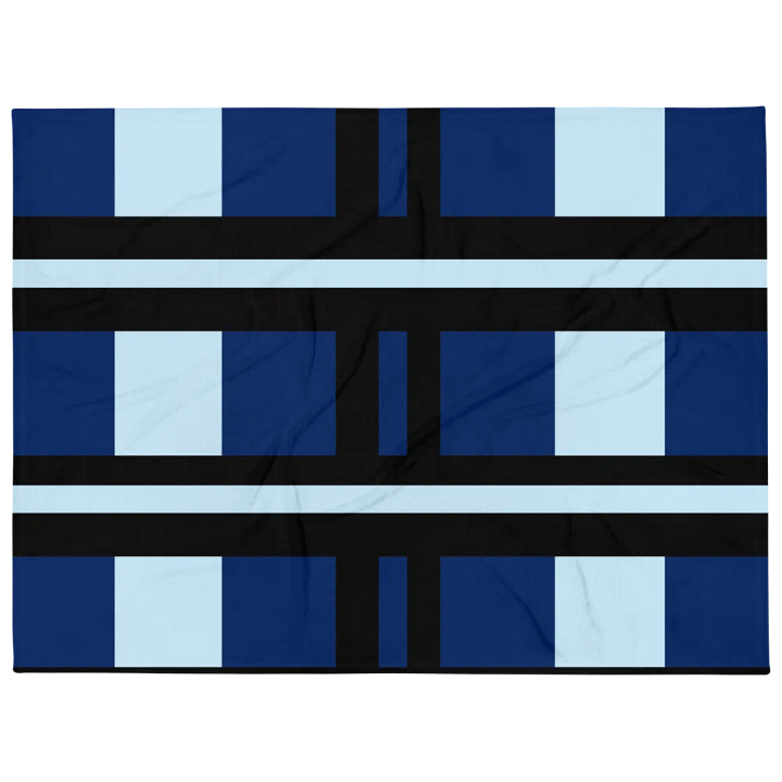 Shades of Blue With Black Stripes Throw Blanket product image (1)