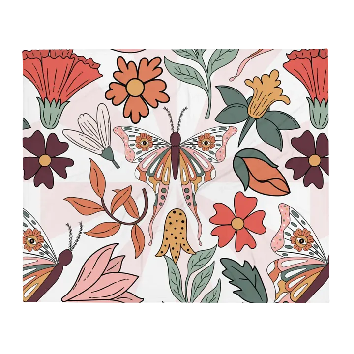 Fluttering Garden Throw Blanket product image (13)