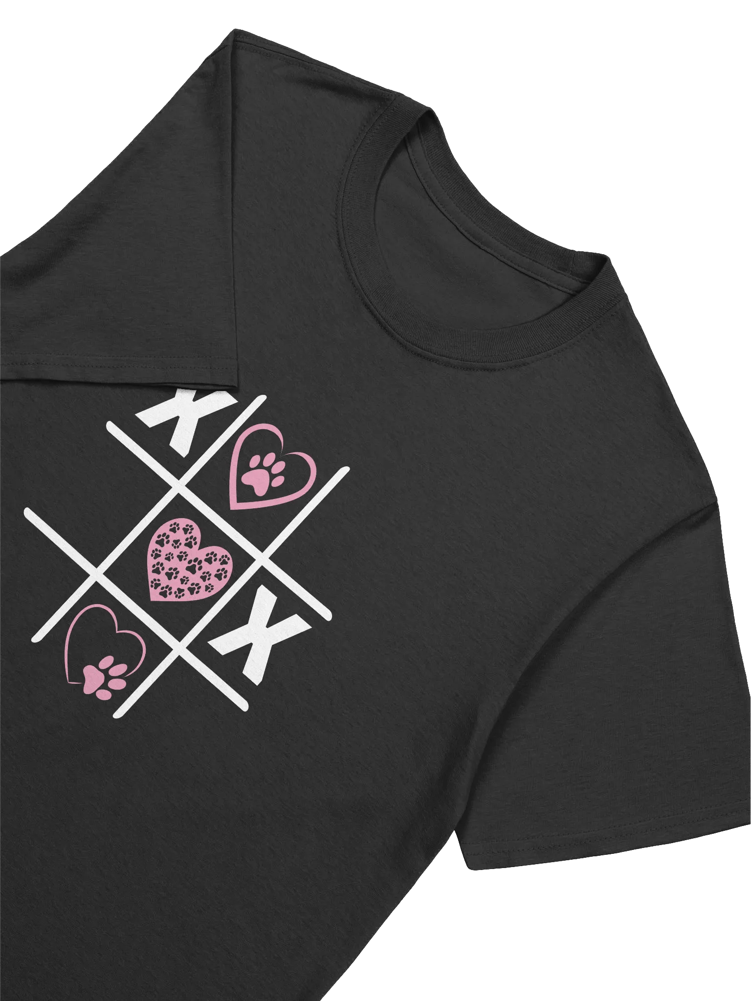 Dog Lover Tic Tac Toe Valentine’s Day Unisex T-Shirt product image (3)