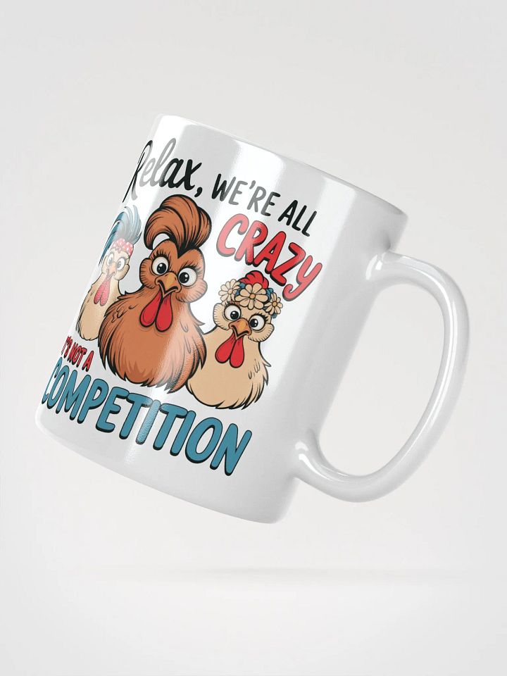 CRAZY Chickens White Glossy Mug product image (4)