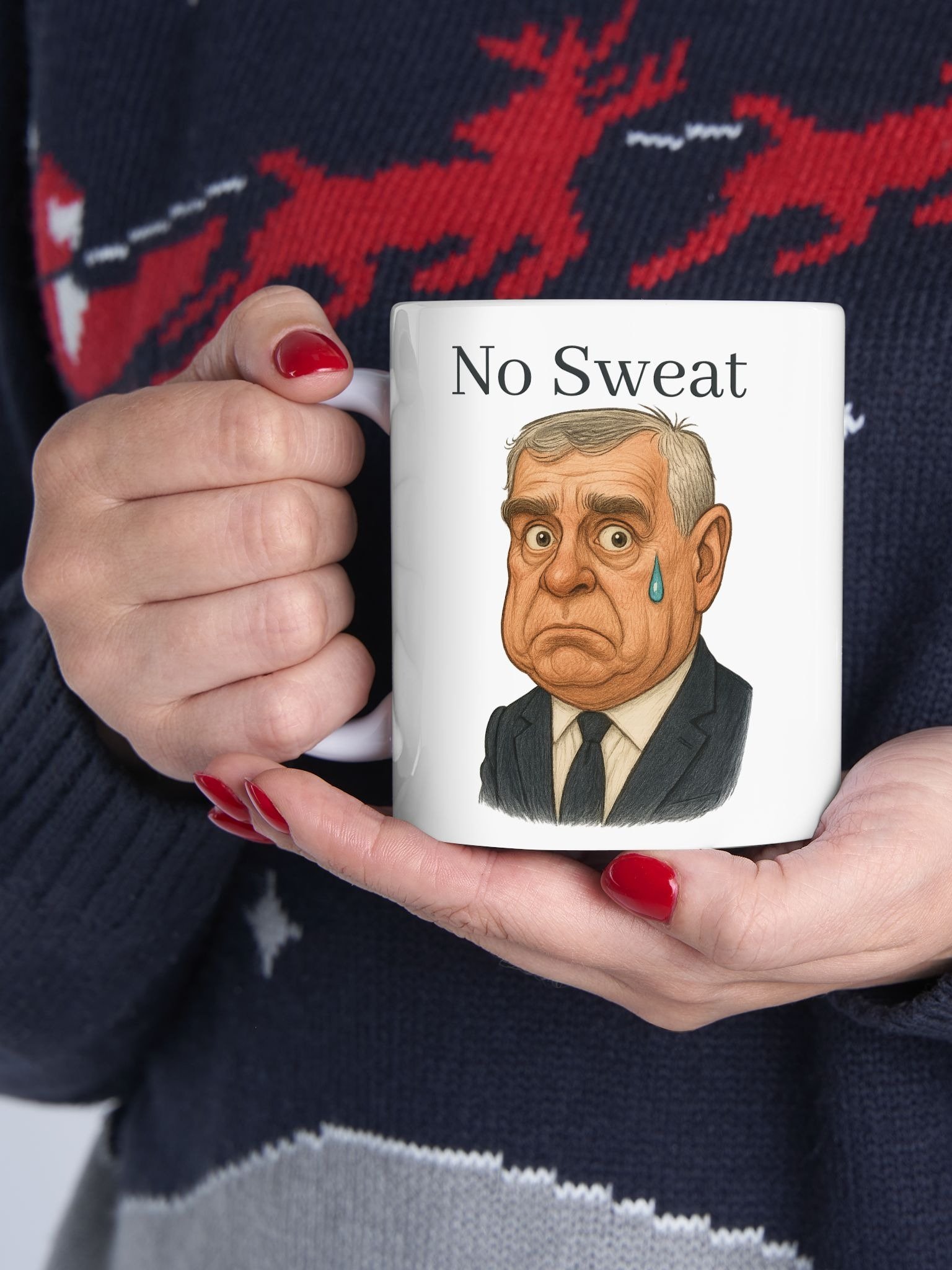 Royal Parody – “No Sweat” Collectible Ceramic Mug (11oz) | As Never Collection product image (7)