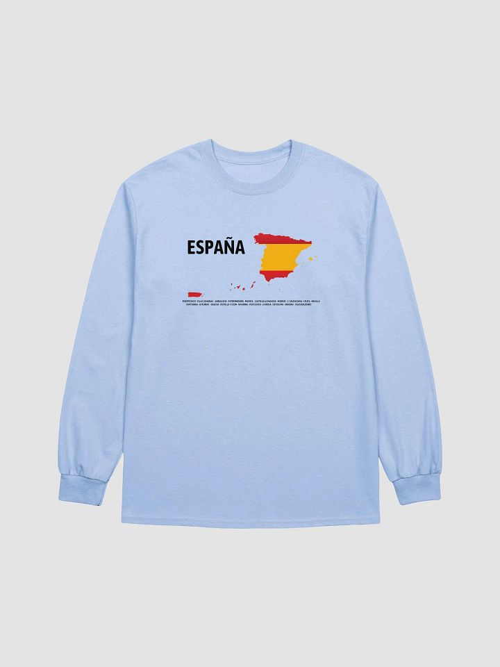 Camiseta manga larga azul océano - Mapa de España (incluye Puerto Rico) product image (2)