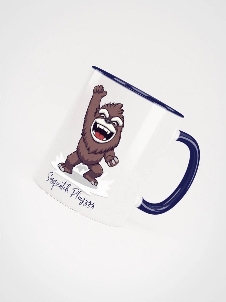 Cartoon Sasquatch Playzzz Dark Blue Mug! product image (4)
