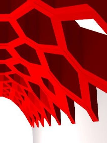 Hexagonal Cells Parametric Ceiling Design Grasshopper Rhino Files Download product image (3)