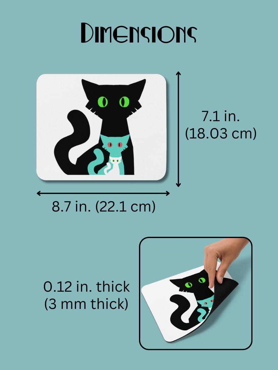 Nesting Cats Mouse Pad - Workspace Felines product image (3)