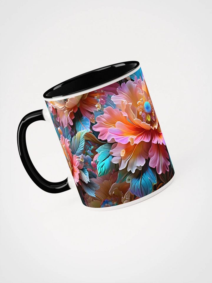 Coffee Mug with Color Inside - Iridescent Flowers product image (1)