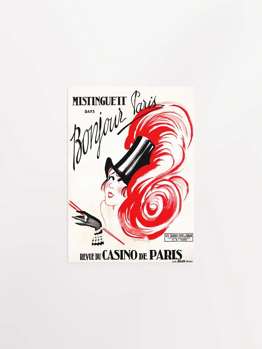 Vintage 1925 Caberet Mistinguett Poster Unframed product image (3)
