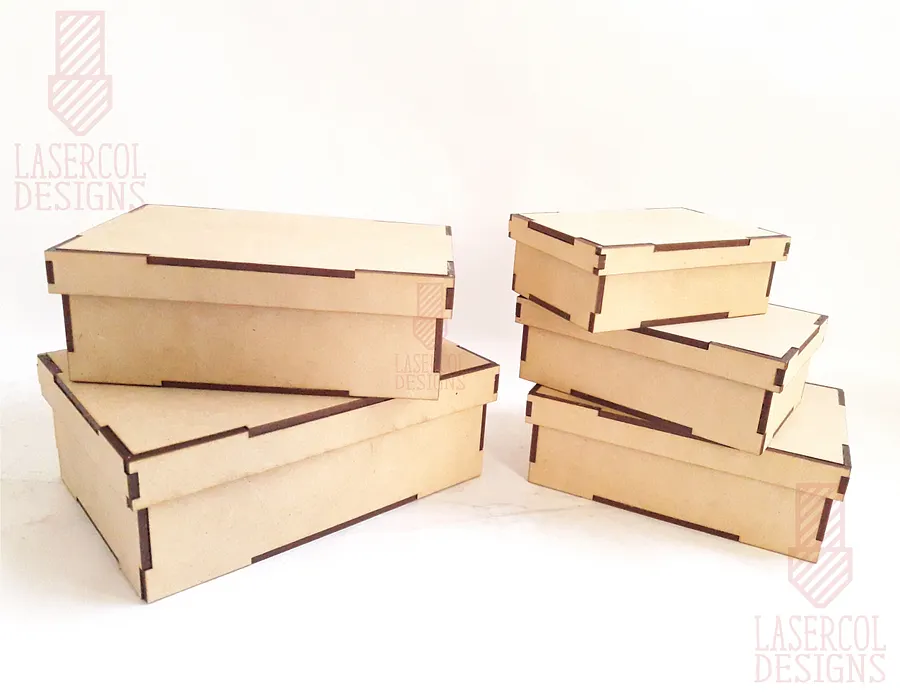 Boxes Set 4 (5 sizes) - Laser Cut Files product image (2)