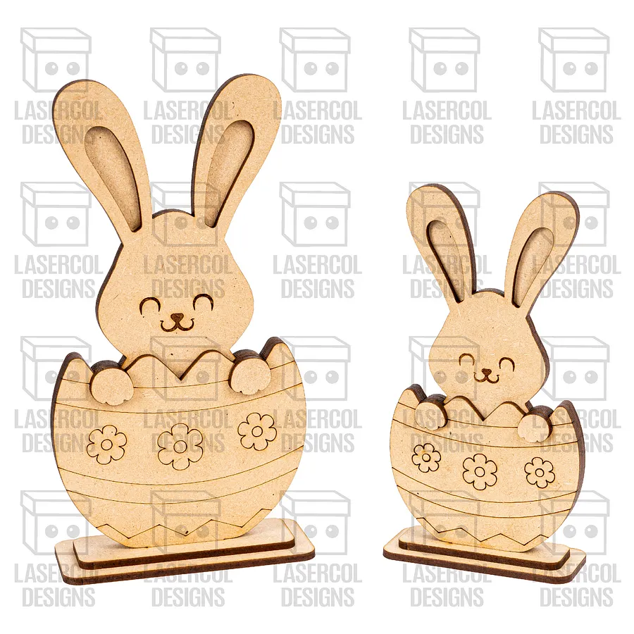 Easter Bunny Eggs Set (2 Sizes, 5 Styles) - Laser Cut Files product image (4)