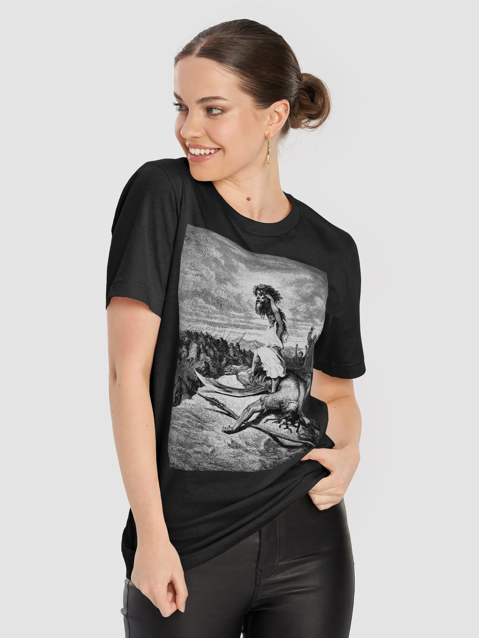 David and Goliath Gustave Dore Bible Illustration Unisex T-Shirt product image (8)