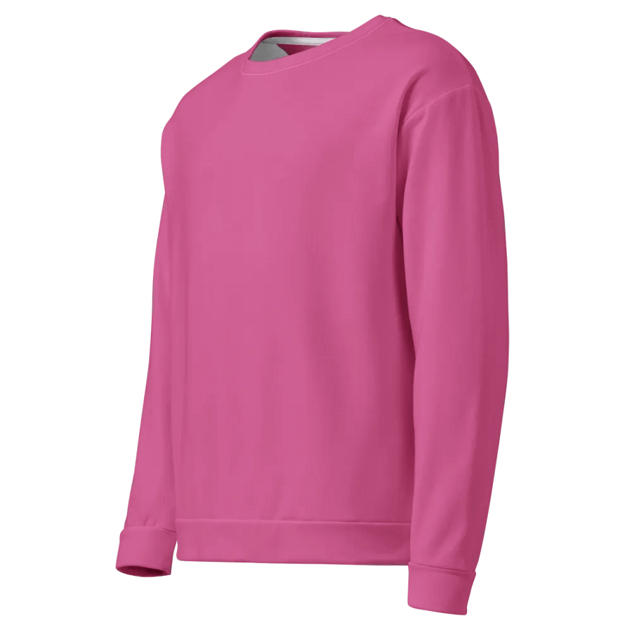 Plain Medium Pink Light Summer Unisex Recycled Polyester Heavyweight Premium Sweatshirt by Treasure Pie product image (8)