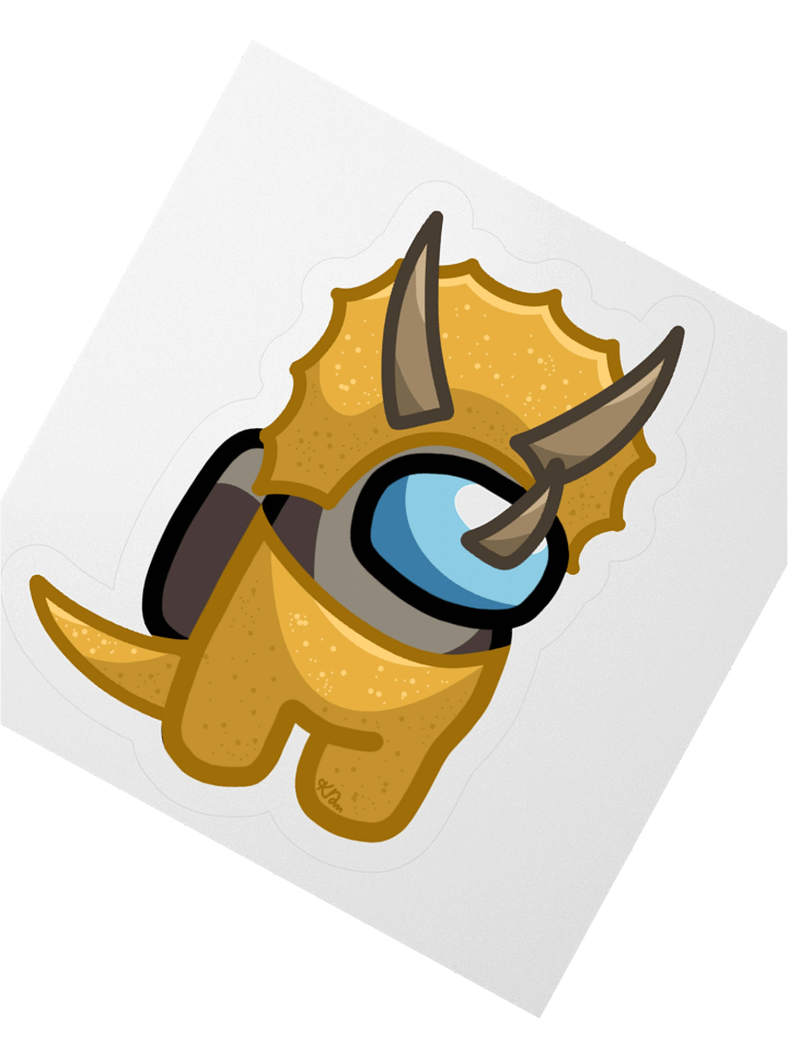 Triceratops Bean Body Sticker product image (6)