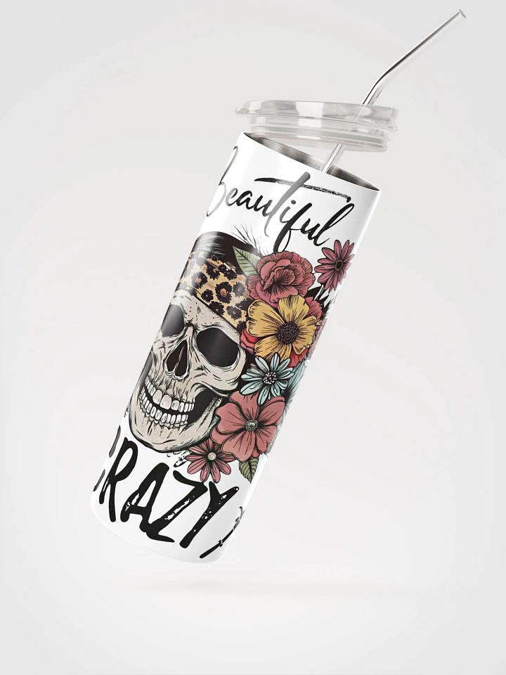 Beautiful Crazy Skull Stainless Steel Tumbler product image (2)