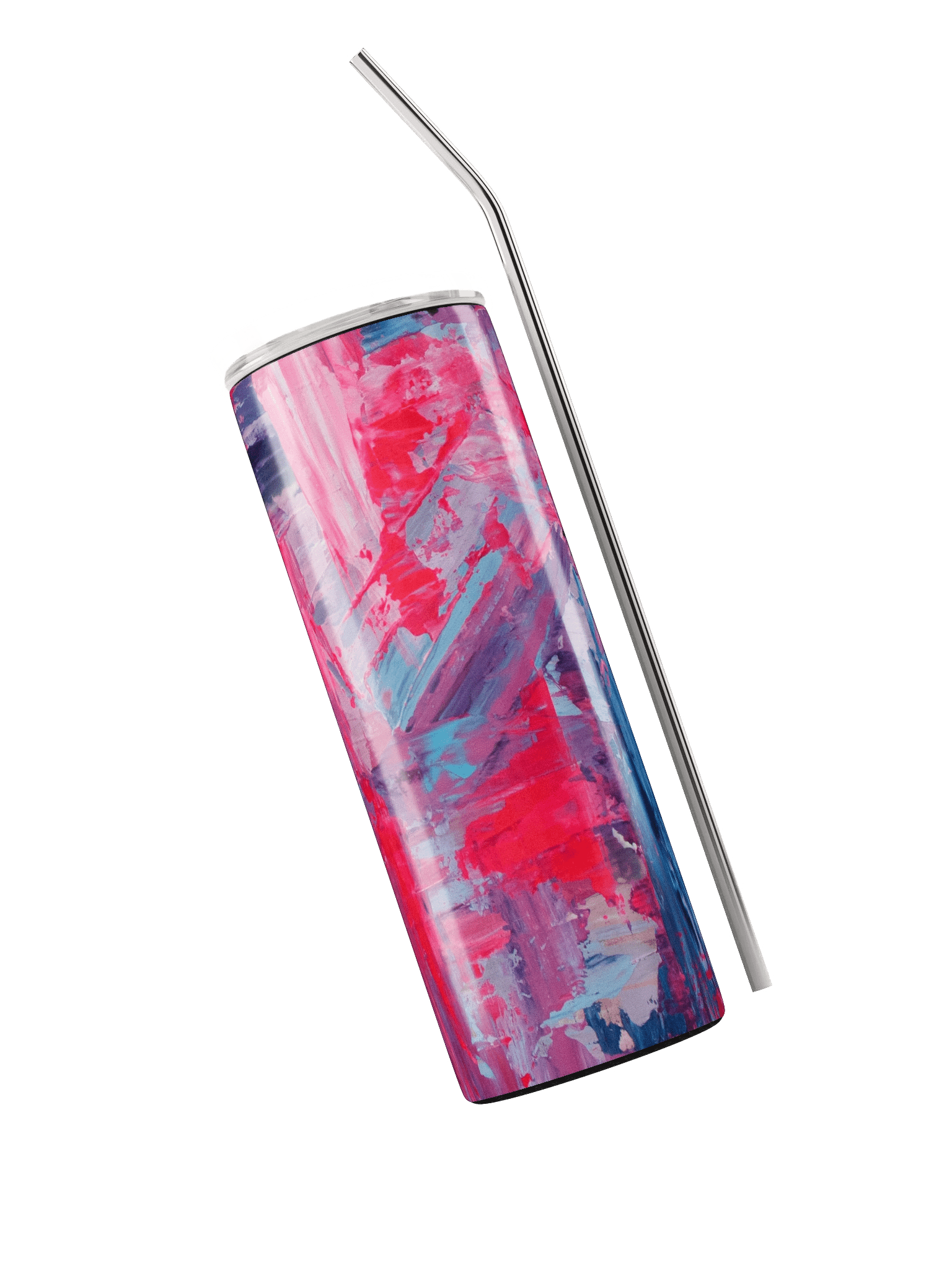 "Prickle-Me-Pink" Stainless-Steel Tumbler w/ Straw product image (3)