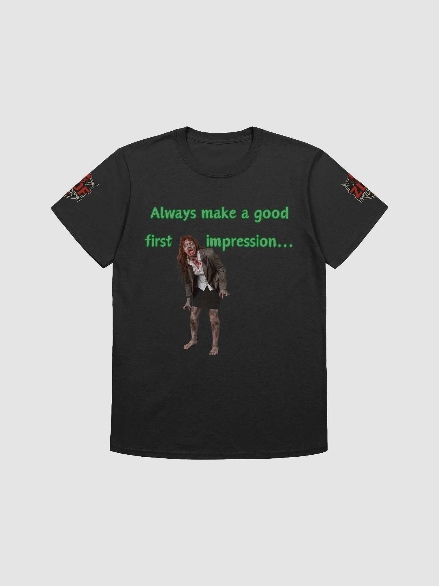 🧟‍♀️ ZDF "First Impressions" Tee — Dress to Kill product image (8)