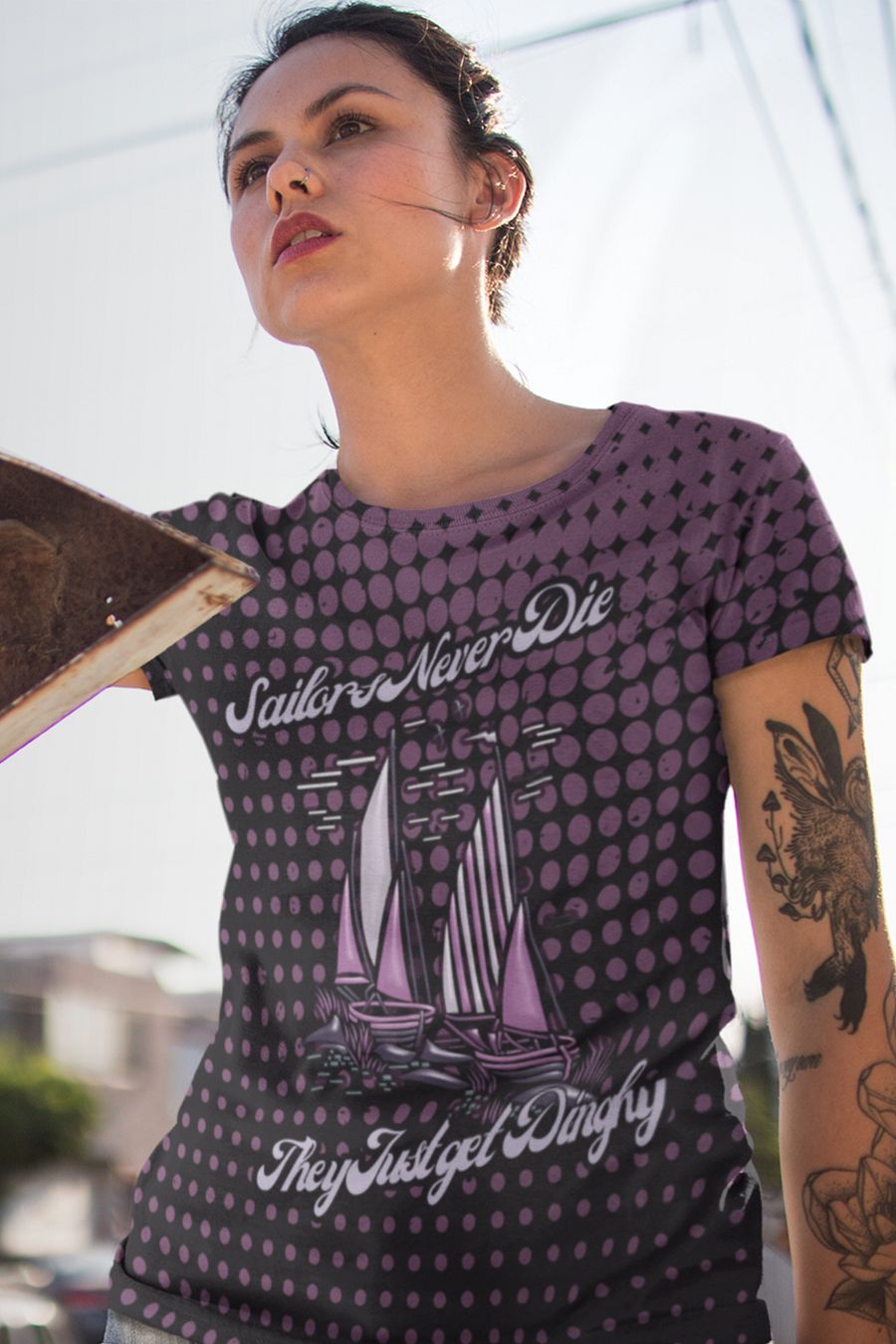 Sailors Never Die They just get Dinghy All Over Print T-shirt product image (1)