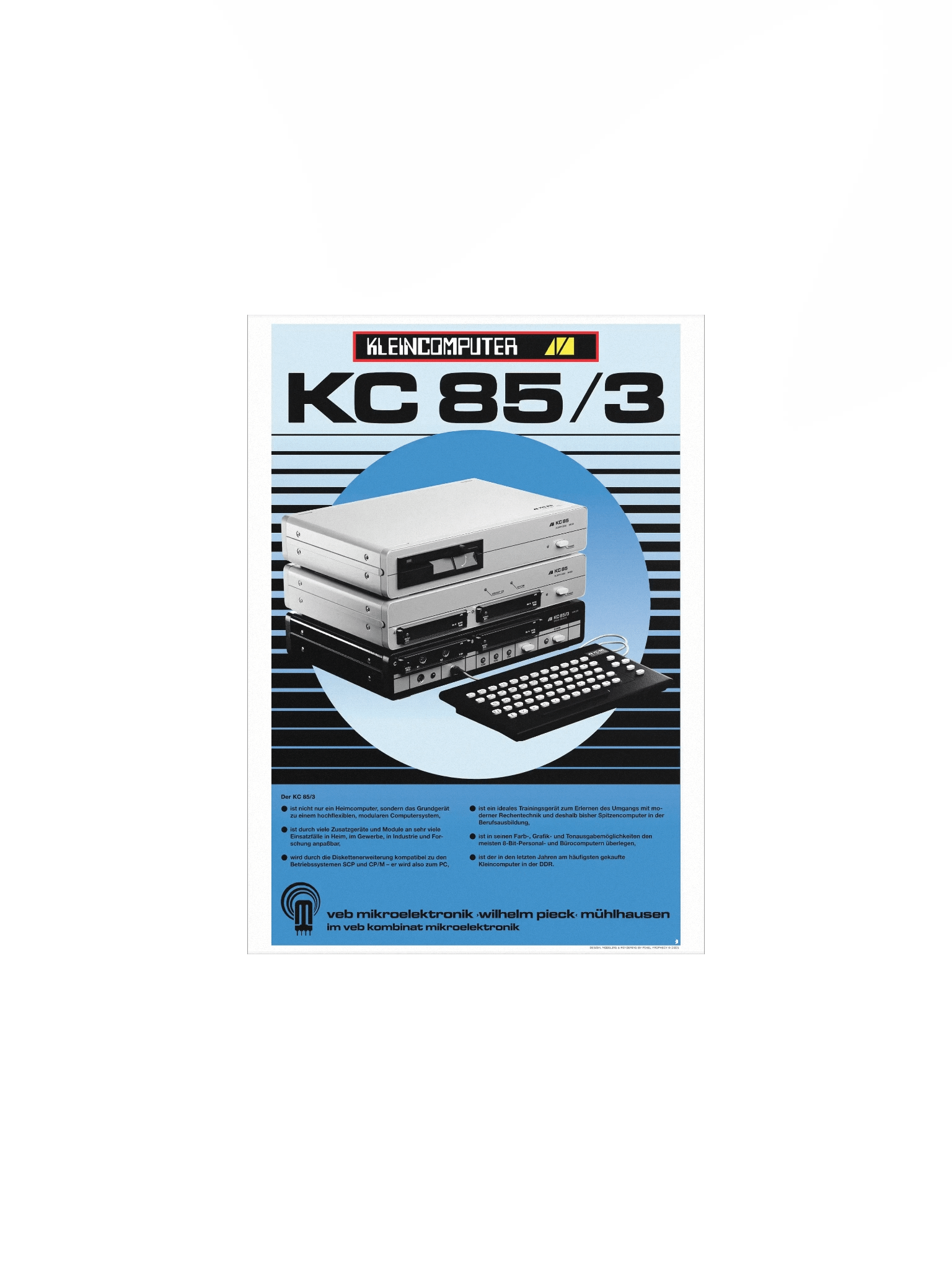 DDR Kleincomputer KC85/3 Poster (pristine design) product image (1)