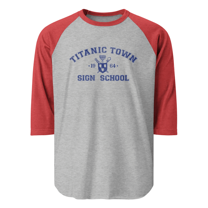 3/4 sleeve raglan baseball shirt - Campus - Blue Lettering product image (1)