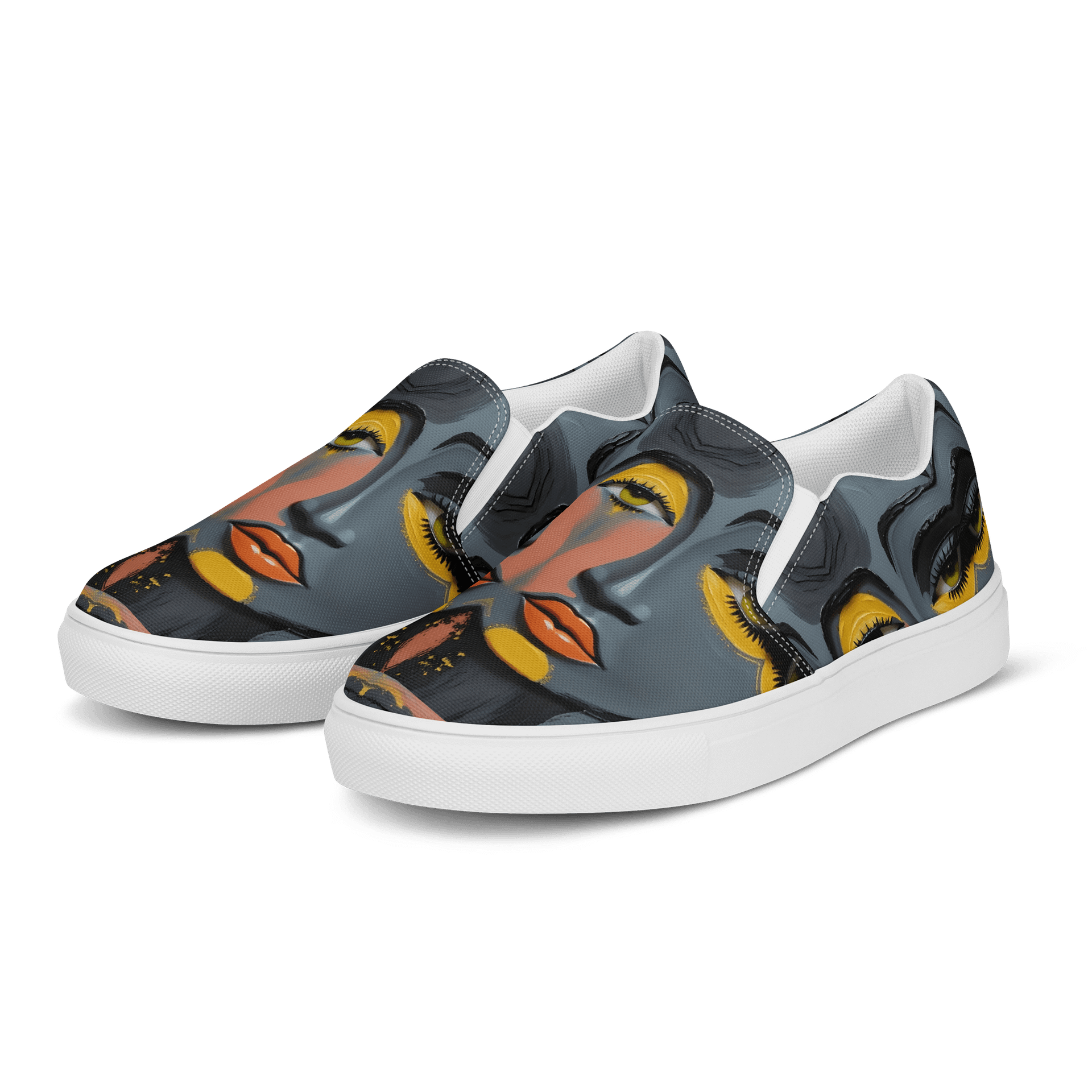 Men's "My 3rd Eye Is Always Open" Painted Slip-On Shoes product image (4)