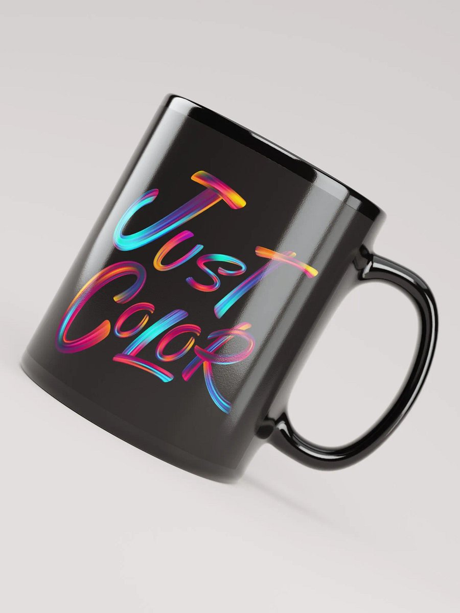 Vibrant Brushstroke 'Just Color' Black Mug product image (3)