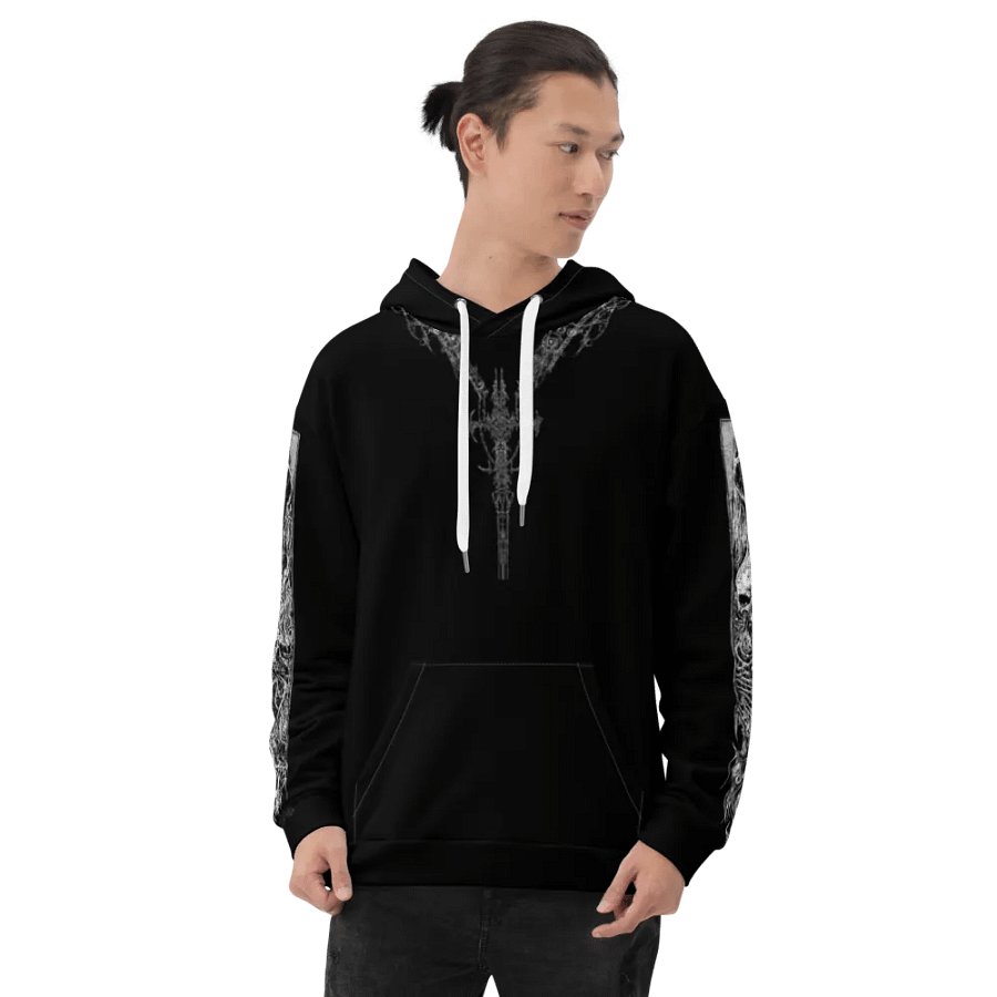 Black Crusifix Chain Hoodie product image (9)