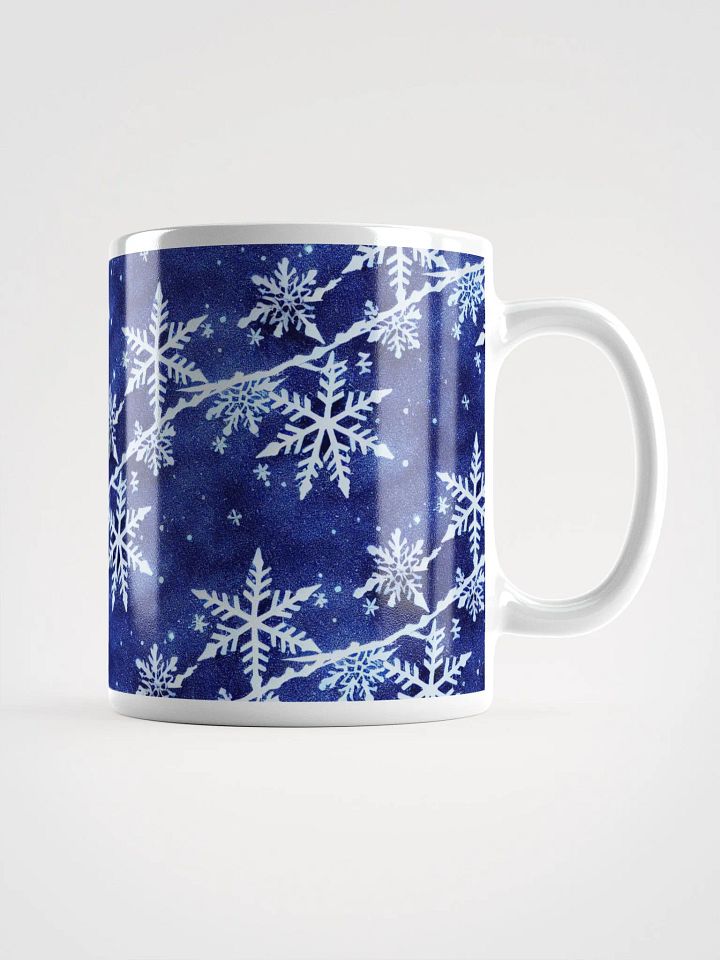 Indigo Blue Snowflake Mug product image (2)