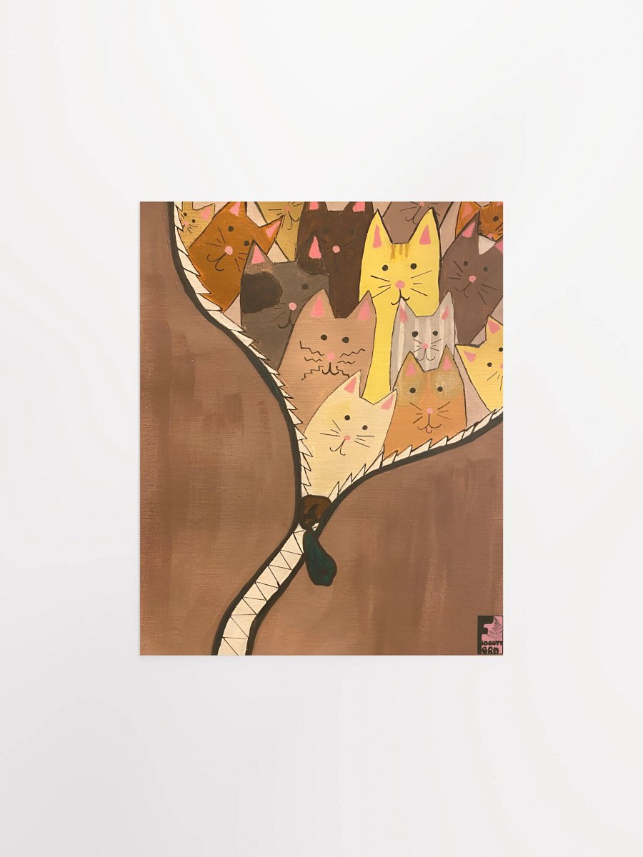 "Unleash The Cats" Poster Print (Brown) product image (1)