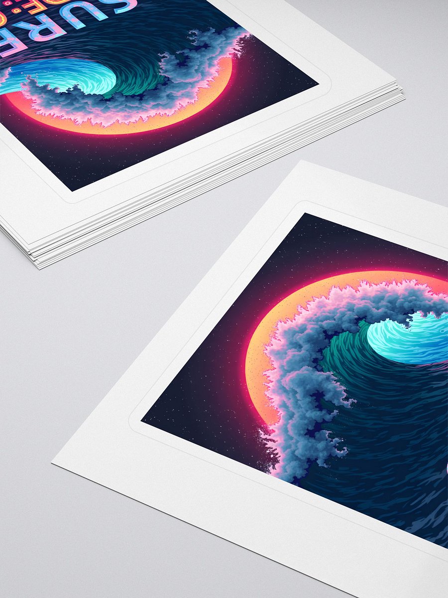 Sunset Surf Mode Kiss Cut Stickers product image (4)