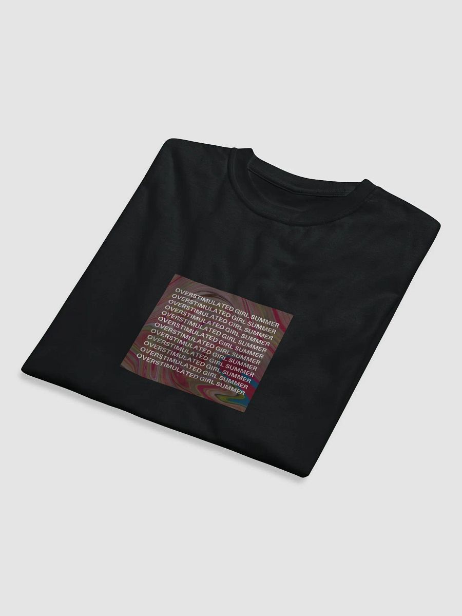 OVERSTIMULATED GIRL SUMMER trippy black eco tee product image (5)