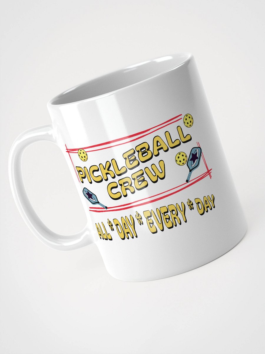 Pickleball Crew All Day Every Day White Glossy Mug product image (2)