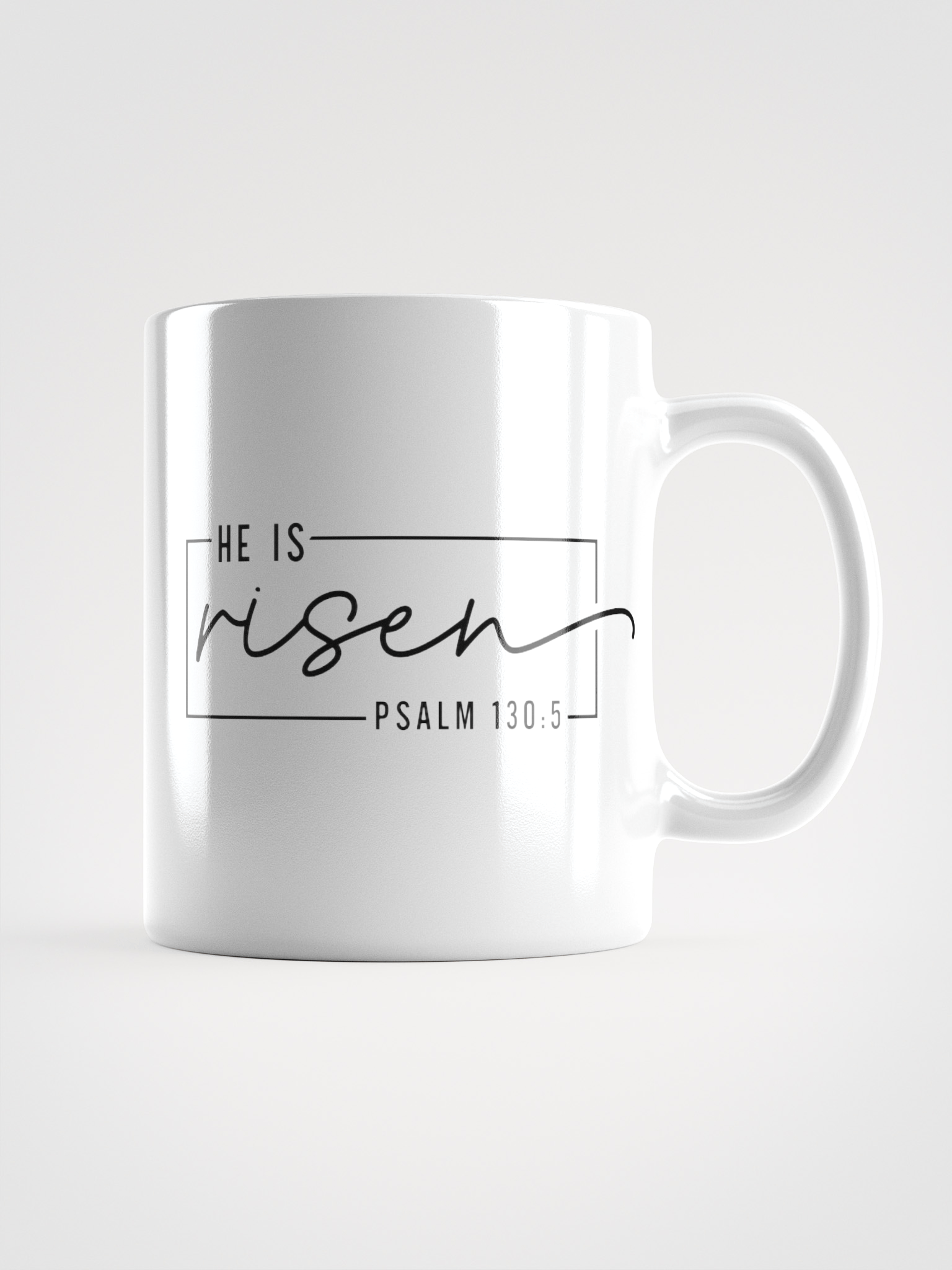 He I s Risen White Glossy Mug product image (4)