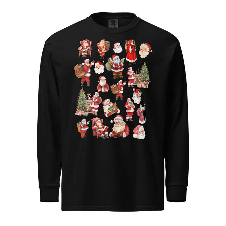 Santa Collage Adult Long-Sleeved T-Shirt product image (1)