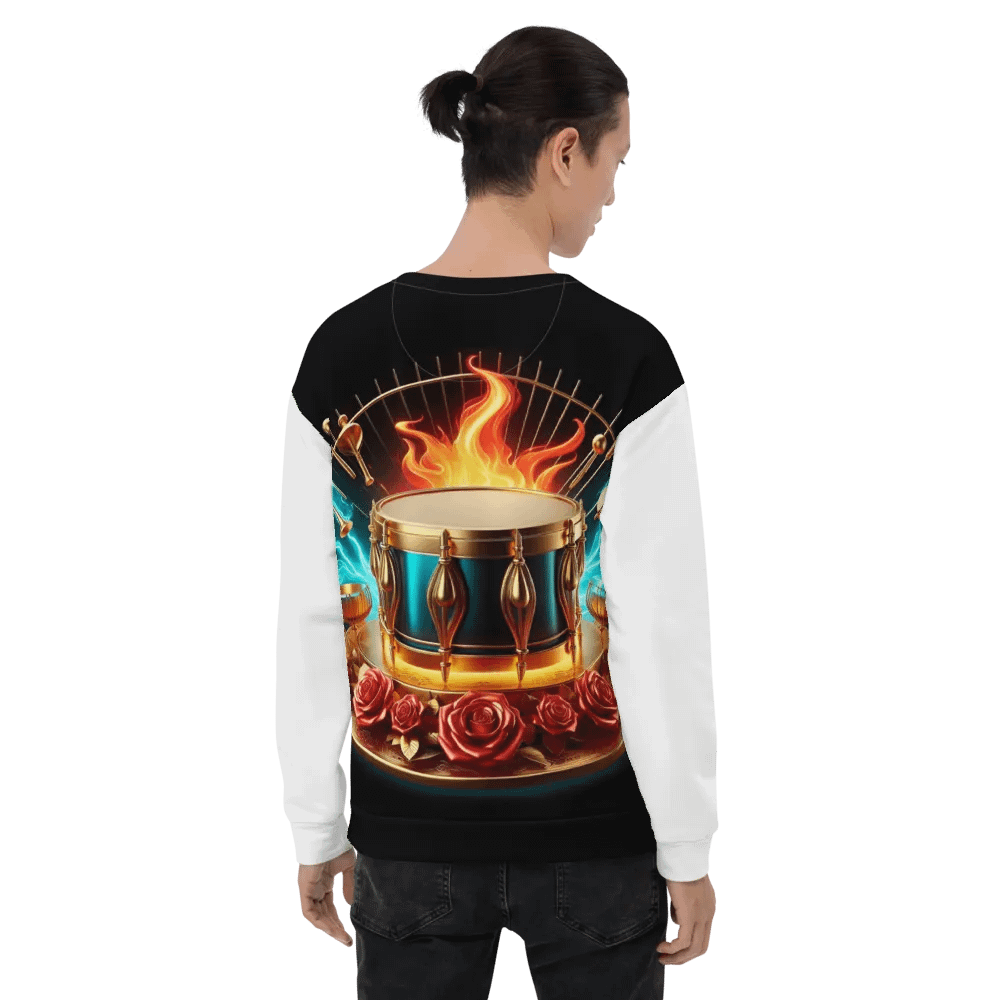 Ornate Rhythmic Golden Drum - Unisex Sweatshirt #6 product image (7)