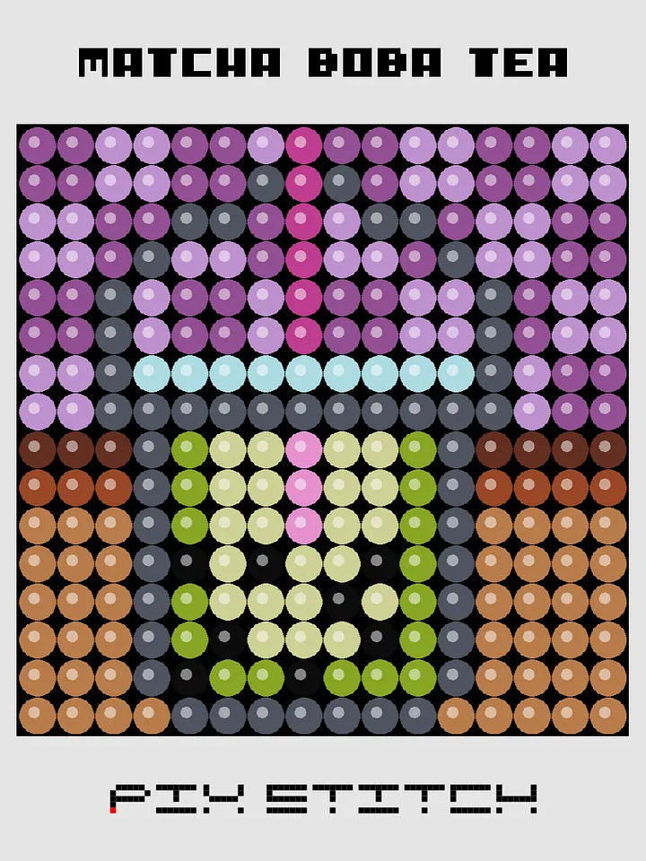 Matcha Boba Tea Pixel Art product image (1)