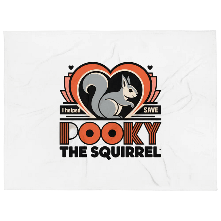 Ultra soft and plushy Blanket: I helped save pooky the squirrel, reds, vegas 30s-60s product image (1)