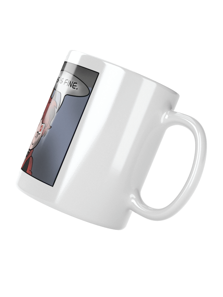 White Glossy Mug - This Is Fine Meme product image (6)