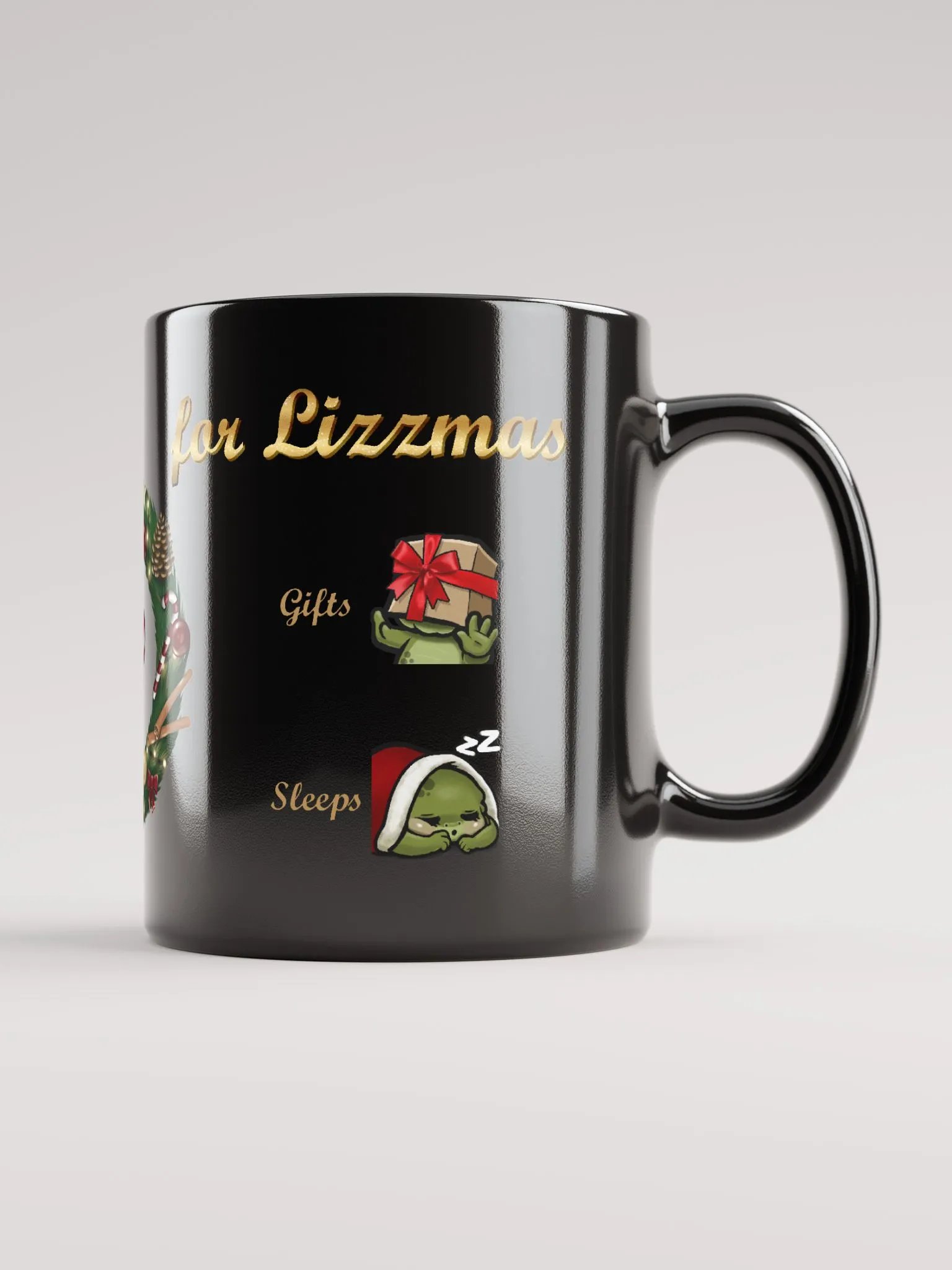 Lizzmas To-Do List Mug, black product image (3)