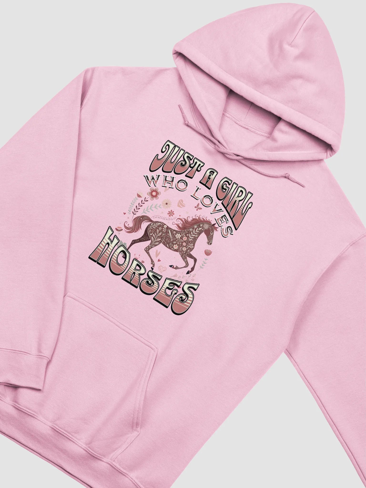 Just A Girl Who Loves Horses Floral Hoodie product image (20)